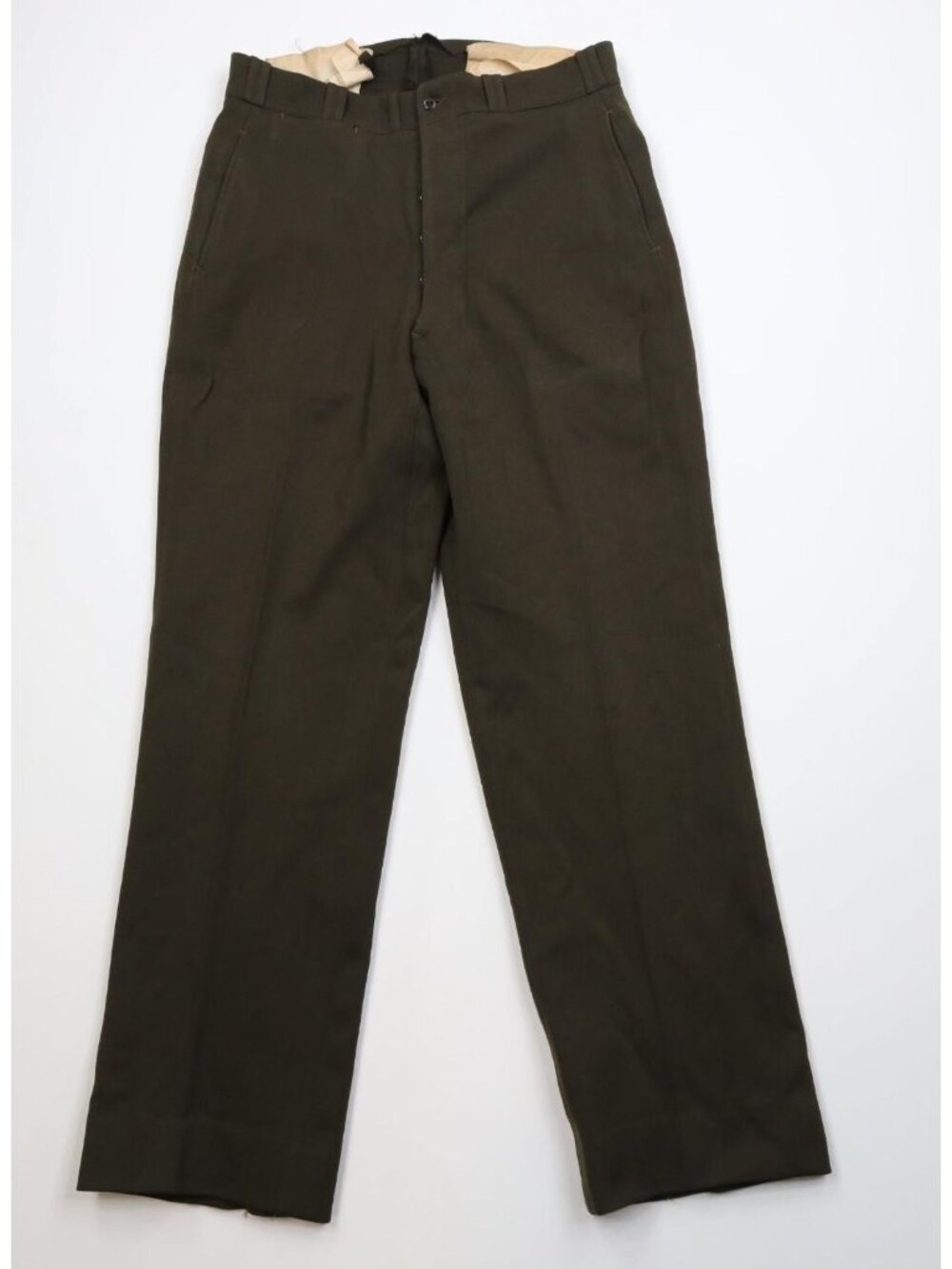 Vtg 40s WWII Mens 32x32 Heavy Wool Button Fly USGI Military Trousers Pants USA